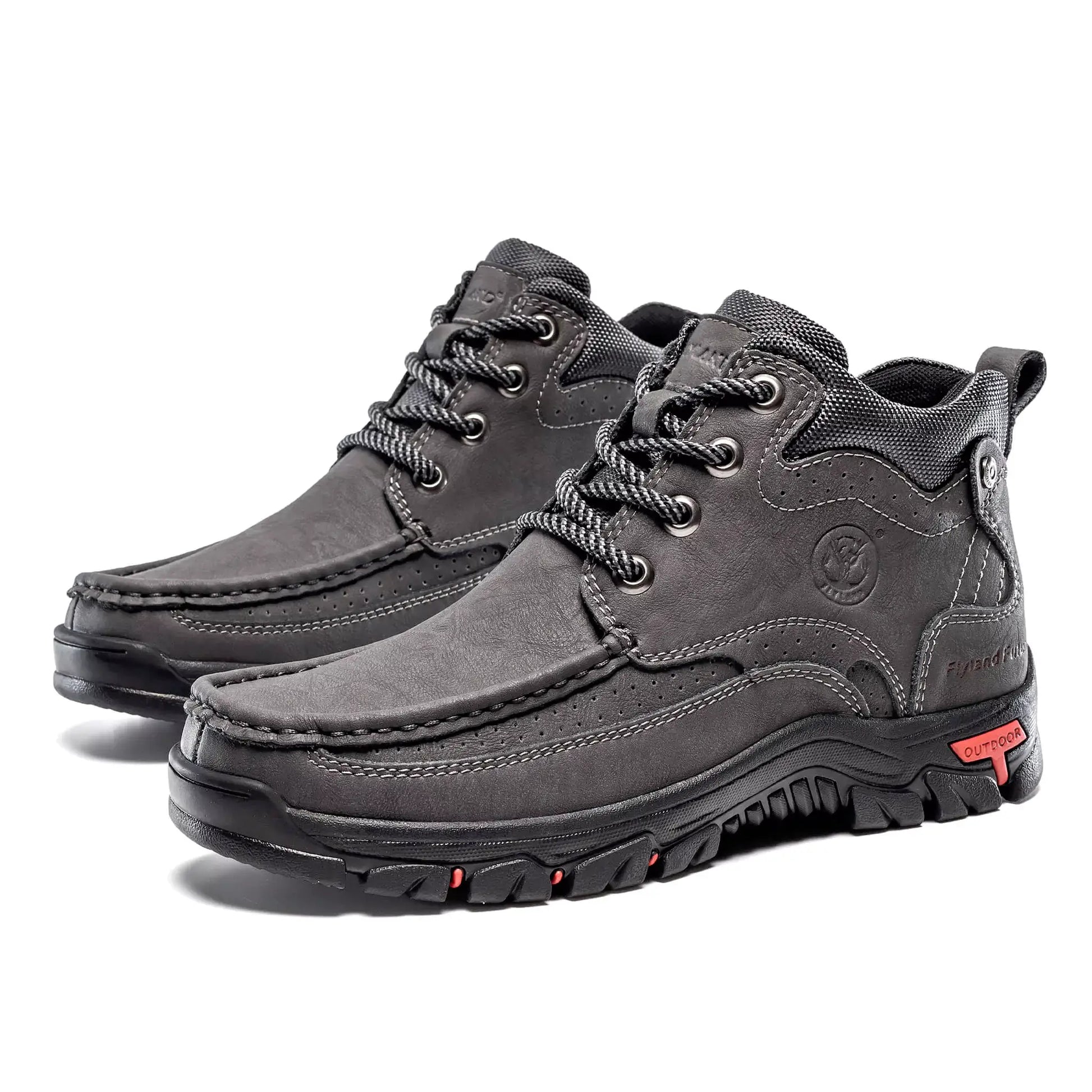 A pair of Flyland men's gray sneaker boots Land2511 blending casual style and comfort.